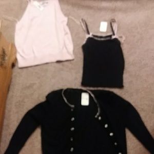 SACKS FIFTHE AVENUE black sweater and 2 matching c